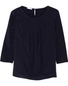 Oscar de la Renta Ruffled Silk Blouse - Lyst