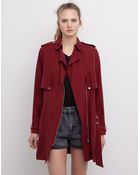 Pull&Bear Long Loose-Fitting Trench Coat With A Belt - Lyst