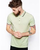 Asos Polo Shirt With Tipped Collar - Lyst