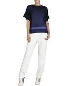 BCBGMAXAZRIA Mireya Relaxed Silk T-Shirt - Lyst