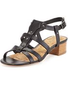Sam Edelman Angela Leather Strappy Sandal - Lyst