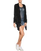 DKNY Silk-Cashmere Mesh Waterfall Cardigan - Lyst