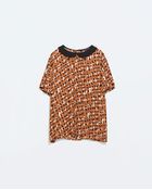 Zara Combination Printed Top - Lyst