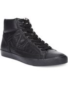 Armani Jeans Hi-Top Sneakers - Lyst