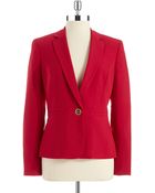 Anne Klein Single Button Blazer - Lyst