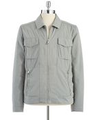 Calvin Klein Jeans Mixed Media Rain Jacket - Lyst