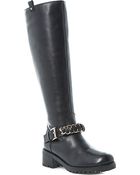 Dune Taxi Chain-Detail Leather Boots - Lyst