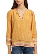 Joie Amy Silk Top - Lyst