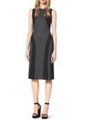 Michael Kors Two-Tone Pleated-Hem Dress - Lyst