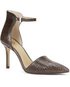 Ann Taylor Katia Leather Ankle Strap Heels - Lyst