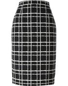 DSquared2 Checked Pencil Skirt - Lyst