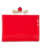 Ted Baker Small Patent Crystal Wallet - Lyst