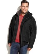 Weatherproof Ultra Oxford Hooded Faux-Fur-Collar Bomber - Lyst