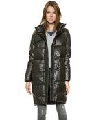 Tess Giberson Funnel Down Coat Black - Lyst