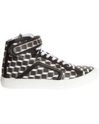 Pierre Hardy Cube Print Canvas High Top - Lyst