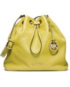 Michael Kors Jules Drawstring Leather Large Shoulder Bag - Lyst