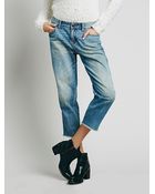 Free People Cuffed Straight Crop - Lyst