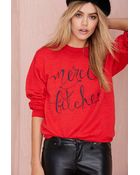Nasty Gal Merci Bitches Sweatshirt - Lyst