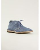 Le Crown Distressed Trim Desert Boot - Lyst