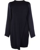 Karen Millen Silk Sleeve Knit Dress - Lyst