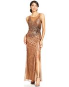 Patra Illusion Embellished Open-Back Gown - Lyst