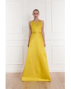 Jason Wu Duch Satin Halter Pep Bk Gown - Lyst