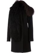 Sharon Wauchob Lamb Fur Collar Coat - Lyst