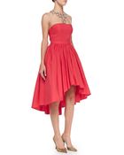 Notte By Marchesa Beaded Necklace-Illusion Cocktail Dress - Lyst