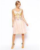 Asos Petite Exclusive Indie Summer Embroidered Smock Dress - Lyst