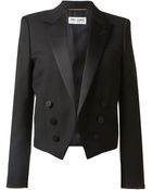 Saint Laurent Black Smoking Jacket - Lyst