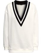 H&M V-Neck Sweatshirt - Lyst