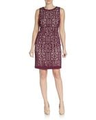 Catherine Catherine Malandrino Laser-Cut Lace-Front Dress - Lyst