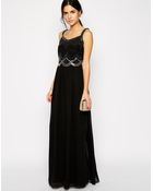 Little Mistress Maxi Dress With Scallop Bead Detail - Lyst