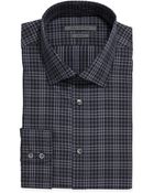 John Varvatos Slim-Fit Micro-Check Poplin Dress Shirt - Lyst