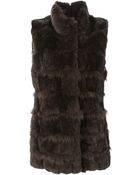 Meteo By Yves Salomon Long Vest - Lyst