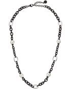 Majorica Pearl Mixed-Link Necklace - Lyst