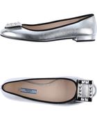 Prada Ballet Flats - Lyst