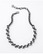 Ann Taylor Modern Pearlized Boxchain Necklace - Lyst