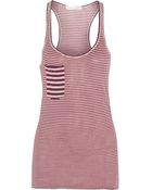 Etoile Isabel Marant Emy Striped Cottonjersey Tank - Lyst