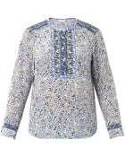 Rebecca Taylor Indian Floralprint Silk Top - Lyst