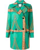 Stella Jean Double Breasted Printed Coat - Lyst