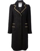 Moschino Chain Trim Military Coat - Lyst
