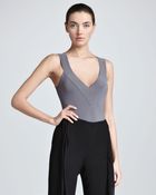 Donna Karan New York Sleeveless Stretch Bodysuit - Lyst