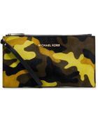 Michael Kors Bedford Camouflage Hair Calf Clutch - Lyst