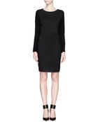 Maje Sheer Back Open Long Sleeve Dress - Lyst
