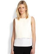 Theory Hodal L Easeful Convertible Leather Tank - Lyst