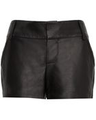 Alice + Olivia Leather Cady Shorts - Lyst