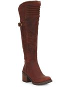 Lucky Brand Narlee Faux Fur & Leather Over-The-Knee Boots - Lyst
