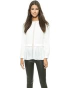 Club Monaco Suzanne Shirt - Blanc De Blanc - Lyst