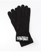 Ann Taylor Embellished Ribbed Gloves - Lyst